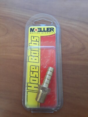 Moeller 033430-10 Marine Hose Barb 1/4Npt X 5/16 Brs M Thrd