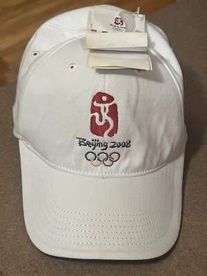 New With Tags NWT Vintage Beijing 2008 Olympics Fitted Baseball Hat Cap