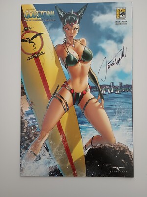 GFT GODSTORM AGE OF DARKNESS ONE SHOT SDCC VARIANT ~ signed JAMIE TYNDALL