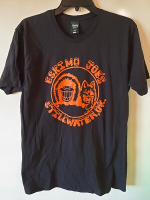 Eskimo Joe s T-Shirt Large Double Sided  Game Time, Catch One  S/S Black--NWOT--