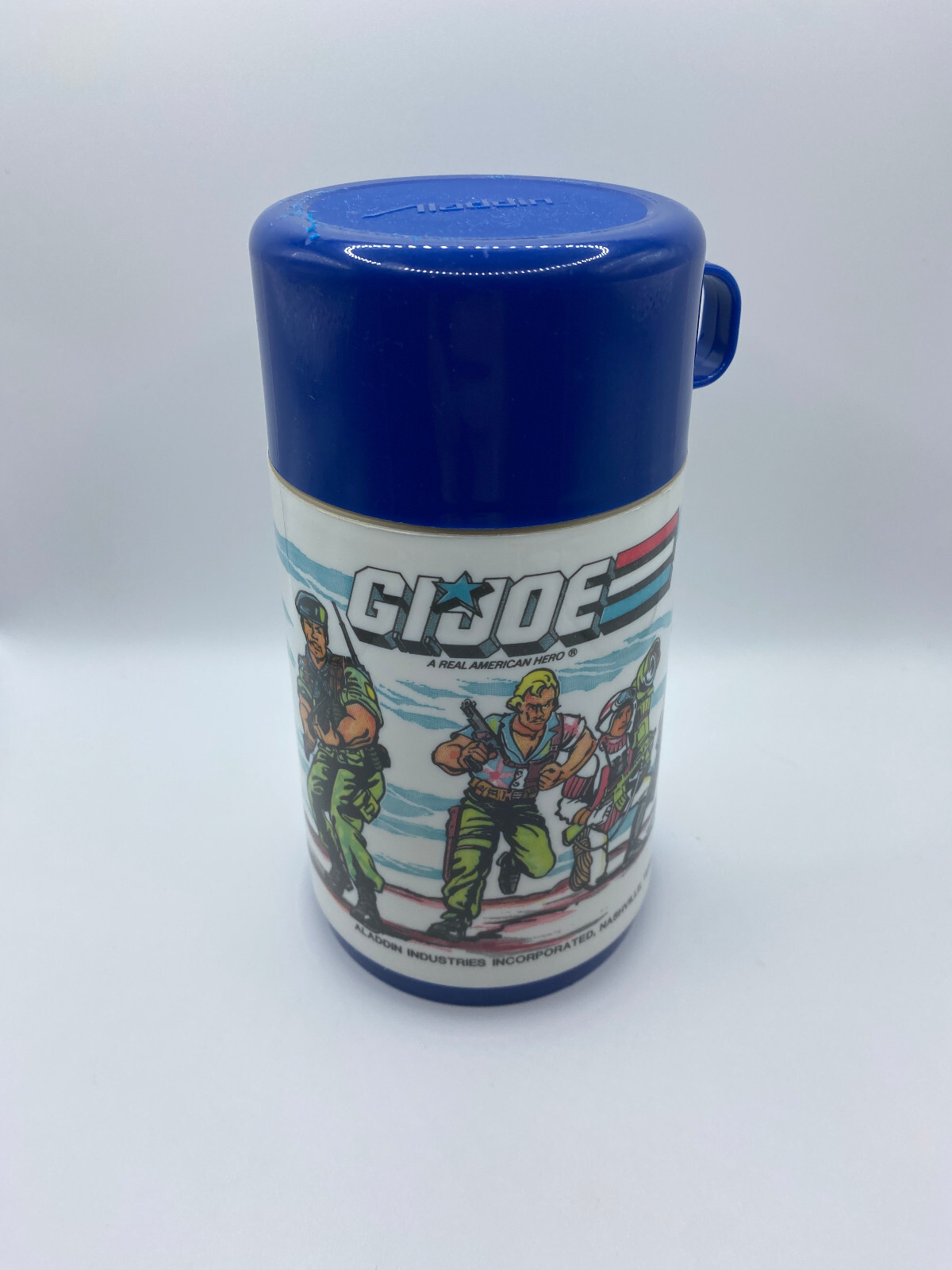 GI JOE Vintage 1980s Thermos Bottle Aladdin Falcon Chuckles