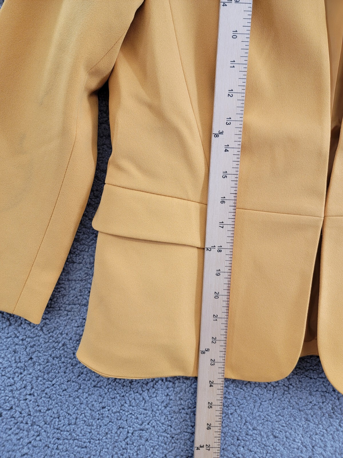 Kasper Collarless Open-Front Long-Sleeve Jacket Women's S Golden Signature Solid - Picture 8 of 16