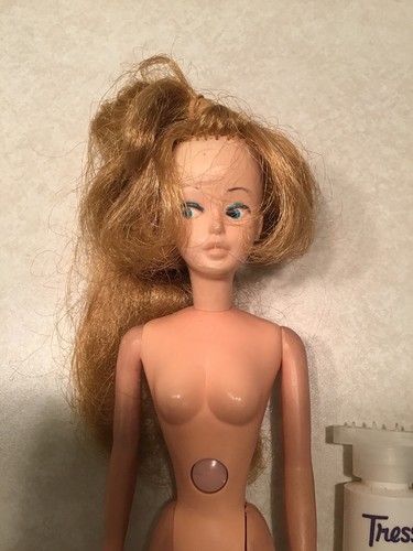 1965 VINTAGE TRESSY MAKEUP DOLL BLOND GROWING Hair Coloring Hair Set Lotion