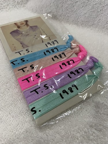 Taylor Swift 1989 Colored Hair Ties TS Y2K Concert Merch Bracelet 5 Unopened New