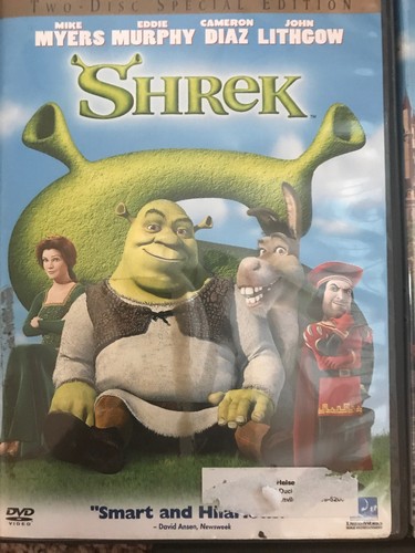 DreamWorks Shrek DVD's Shrek, Shrek 2, Shrek The Third, Lot Of 3 GUC