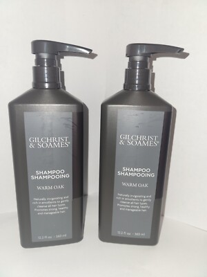 Gilchrist & Soames Warm Oak Shampoo Set of 2 - 12.2oz New