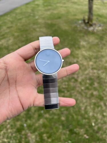 Movado Edge Watch With 40mm Blakish Grey Face & Silver Movado Edge Watch With 40mm Blakish Grey Face & Silver