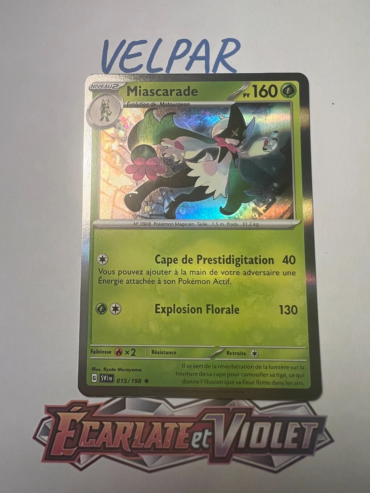 Carte Pokémon Miascarade 015/198 – Holo Ou Reverse – Coffret Myboost Écarlate & Violet – 10 Cartes Françaises - 9