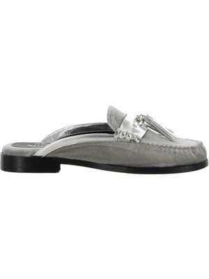 

Женские туфли без шнуровки GH BASS серебристого цвета с кисточками ивового цвета с круглым носком на блоке и каблуке, 8 м, Серебряный, BAX1W038