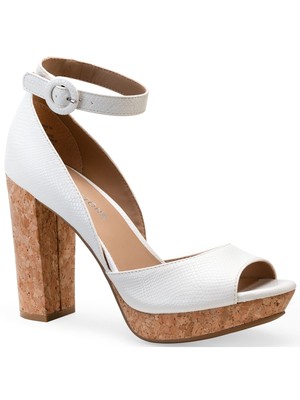 Женские босоножки на платформе Reeta с круглым носком и блочным каблуком SUN STONE бежевого цвета 1, 10 м