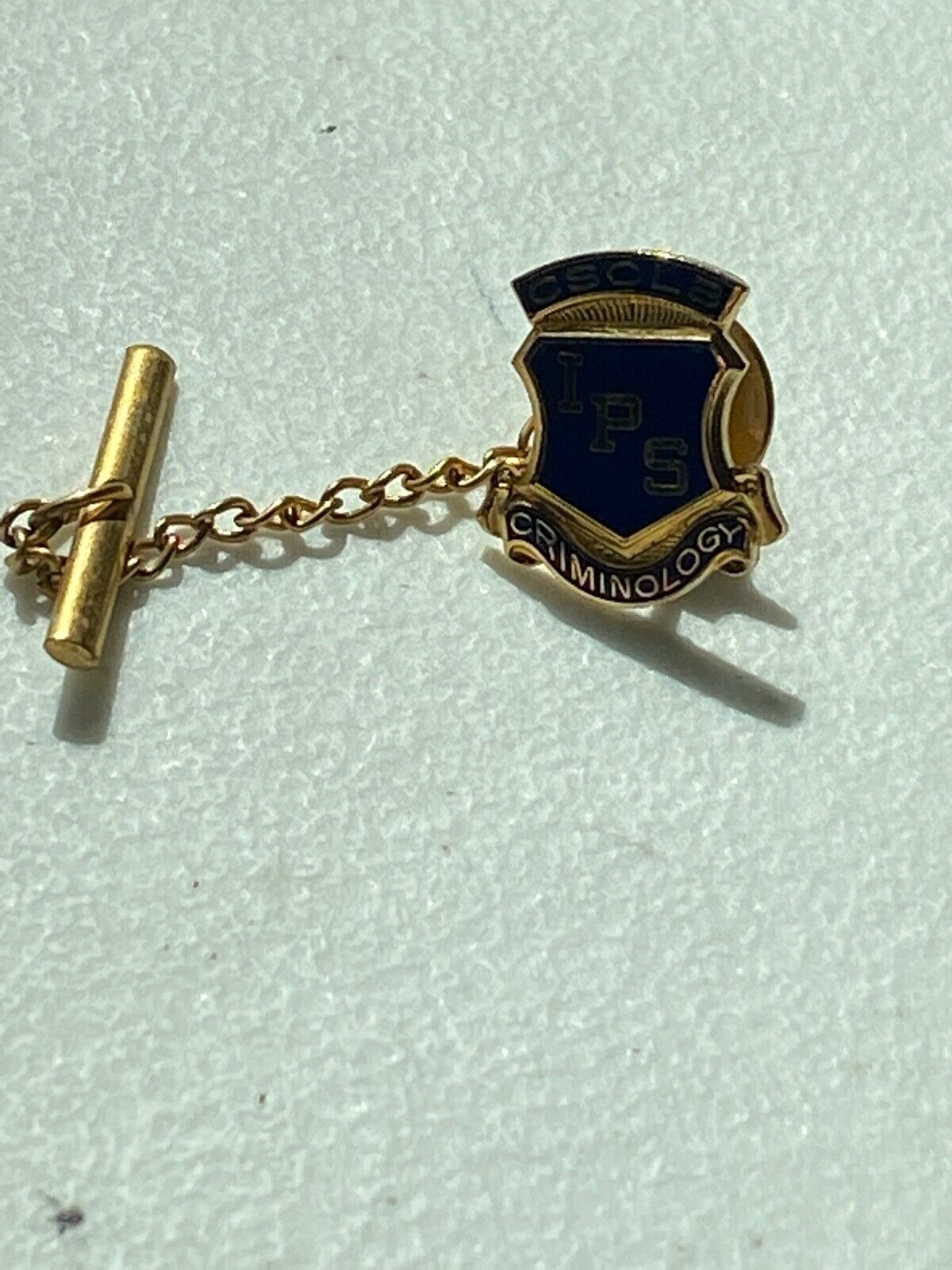 CSCLB IPS (Indian Police Service) Criminology tie tack gold to...