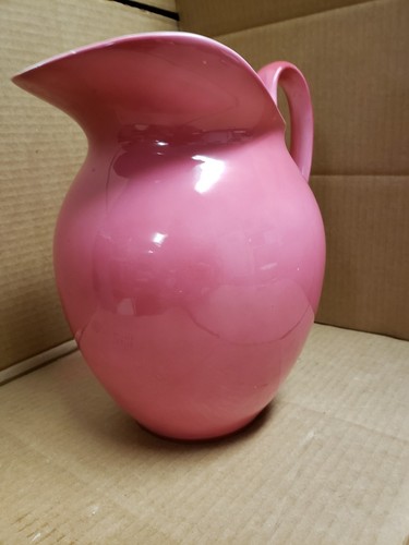 PINK IRONSTONE PITCHER DE VON WARE STOKE ON TRENT ENGLAND ETNA AS PICTURED