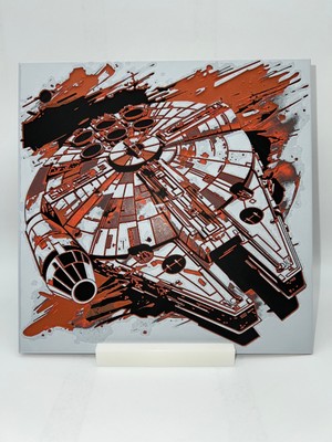 3D Printed Hueforge Wall Art - Stars Wars Millenium Falcon concept - 8x8 