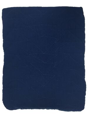 Pillowfort Reversible Solid Navy Blue Stitched Full Queen Bed Quilt