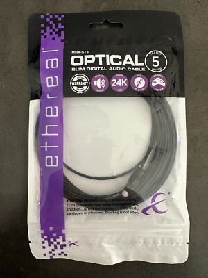 Ethereal Metra MHX-ST5 Optical Slim Digital Audio Cable 5M (16.4') Sealed!!