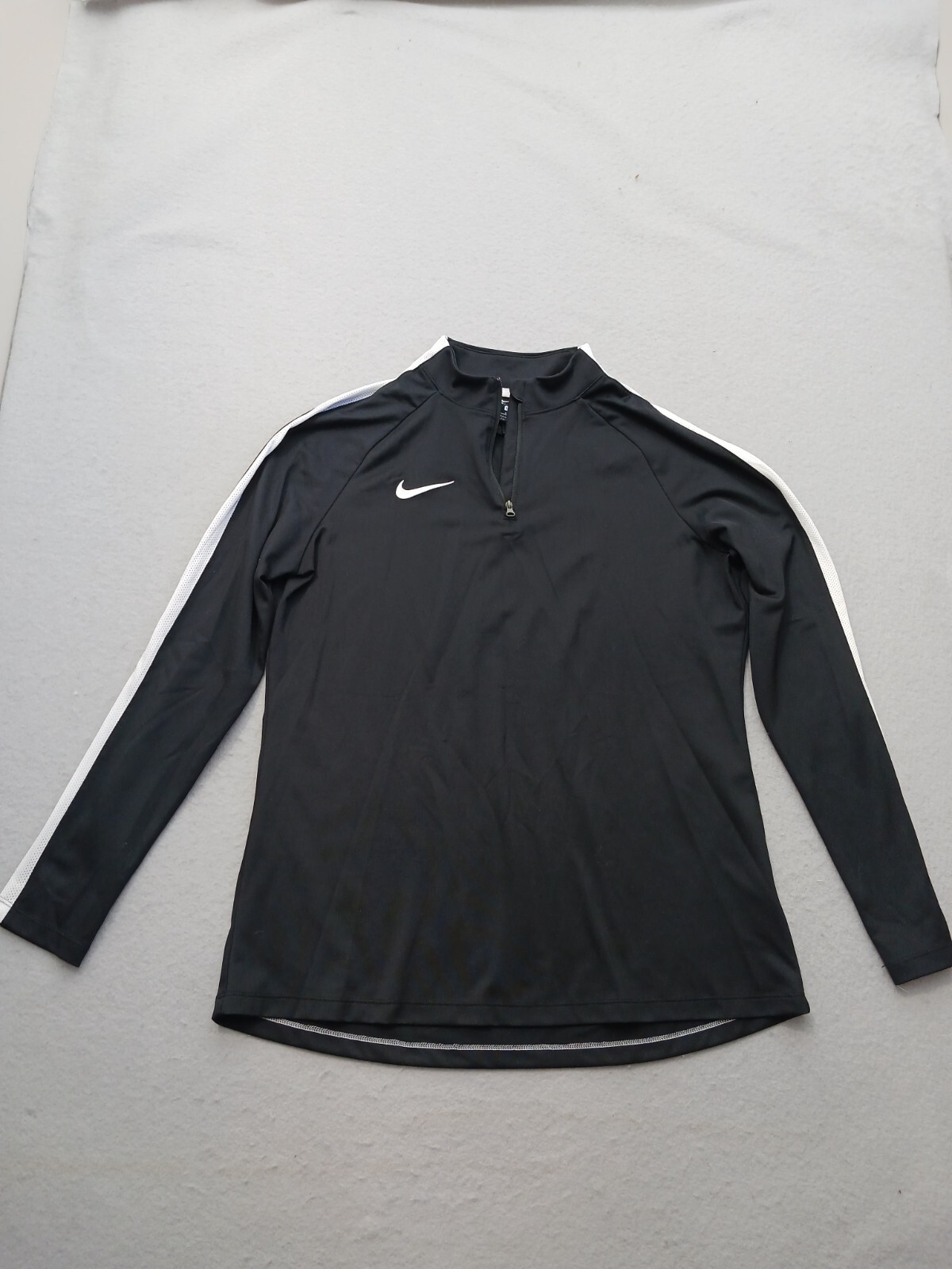 Nike Men's Soccer Quarter-Zip Training Top L Black White Dri