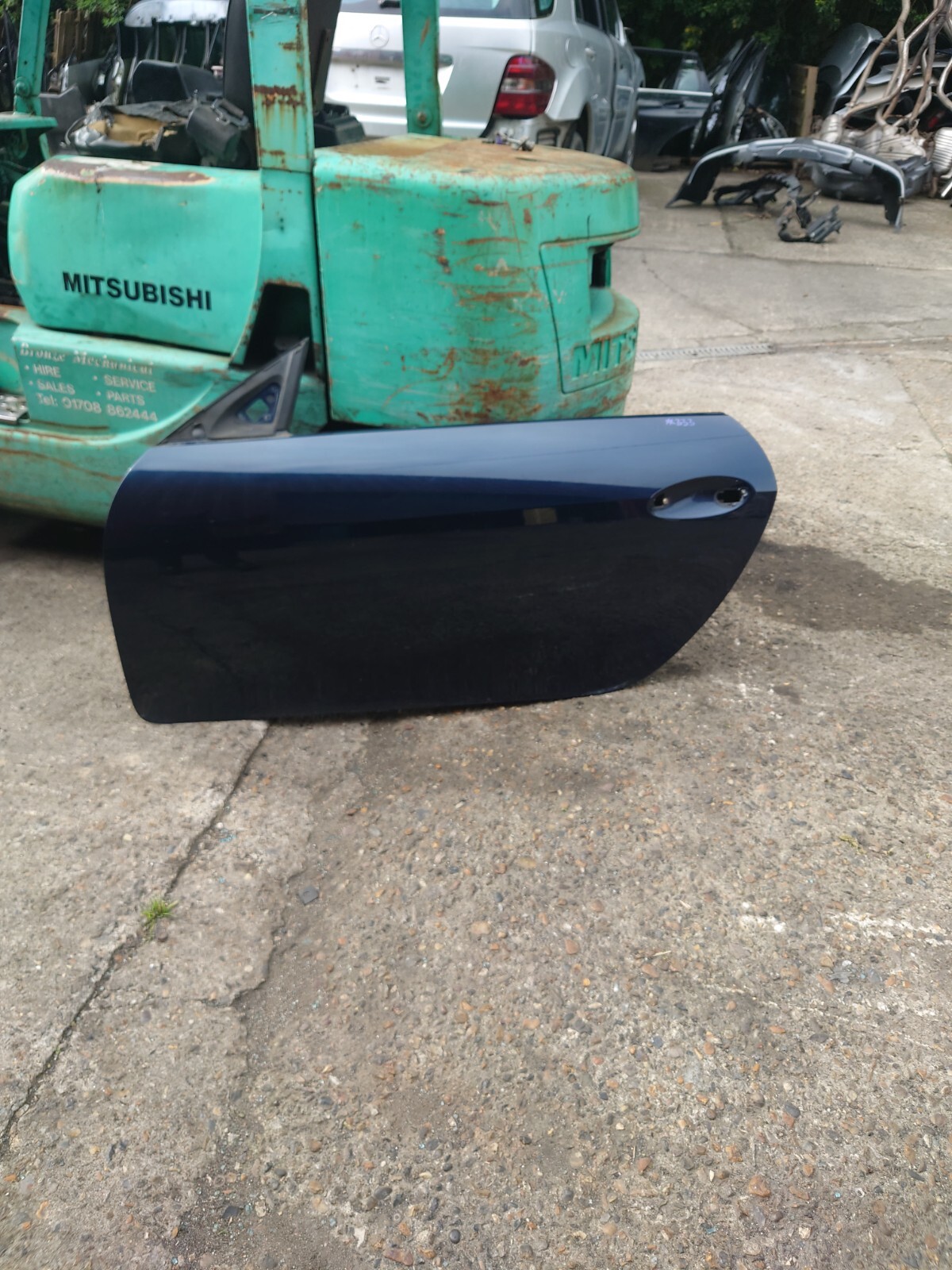 MERCEDES SLK DOOR R171 PASSENGER SIDE DOOR SOLD BARE A1717200105 BLUE 950