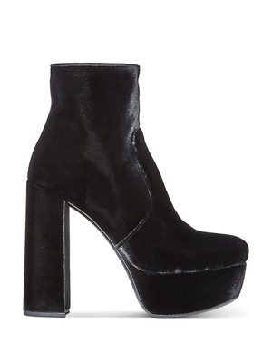 

MIU MIU Женские черные кожаные ботинки Calzature Donna на платформе 1-1/2 дюйма  38, Черный, 5TP234--068F---13099