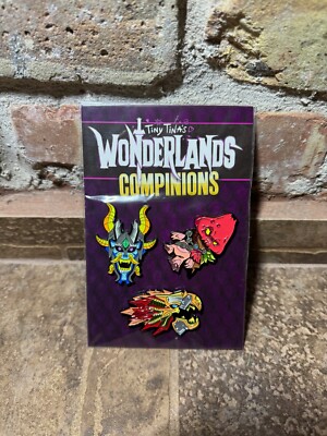 Borderlands Tiny Tina's Wonderlands Treasure Trove Enamel Companion 3 Pin Set