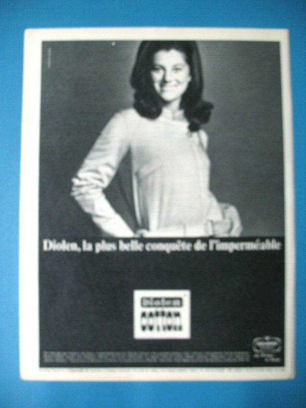 Publicite De Presse Diolen Cotton Impermeable Boutique De Sheila French Ad 1967