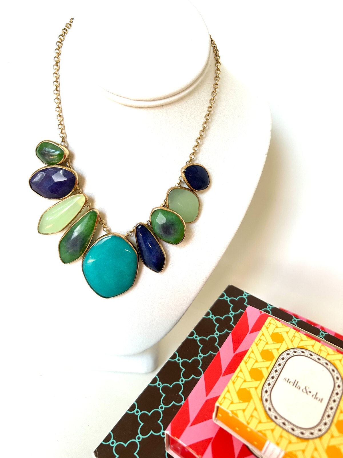 ネックレス・ペンダント Mixed Stone Statement Necklace Mixed Stone Necklace Set Beaded Handmade Jewelry. Statement