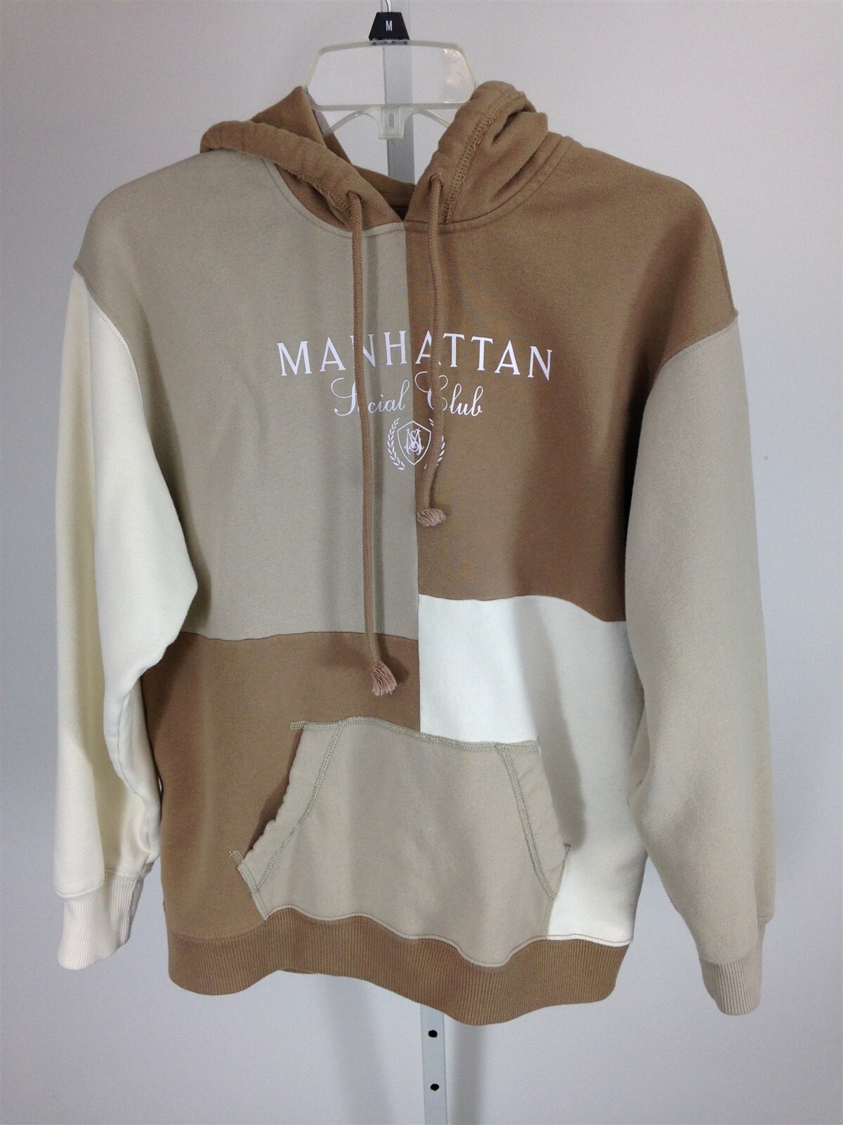 Womens Manhattan Social Club Hoodie Hollister Size XS Tan Womens Manhattan Social Club Hoodie Hollister Size XS Tan