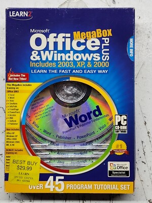 LEARN MICROSOFT OFFICE & WINDOWS PLUS MEGA BOX OVER 45 PROGRAM TUTORIAL SET 