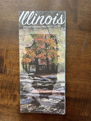 2017-2018 Illinois Official Highway Map-Illinois Scenic Byways-Amtrak Routes