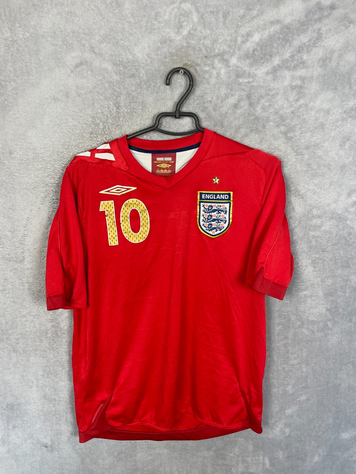 Owen England Away football shirt 2006 - 2008 Umbro Mens Size