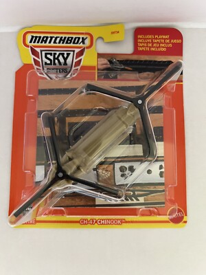 Mattel - Matchbox Skybusters Toy Metal Vehicles - CH-47 CHINOOK + Playmat HVM43