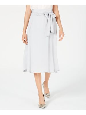 Женская серая юбка ALFANI длиной ниже колена с вставками L