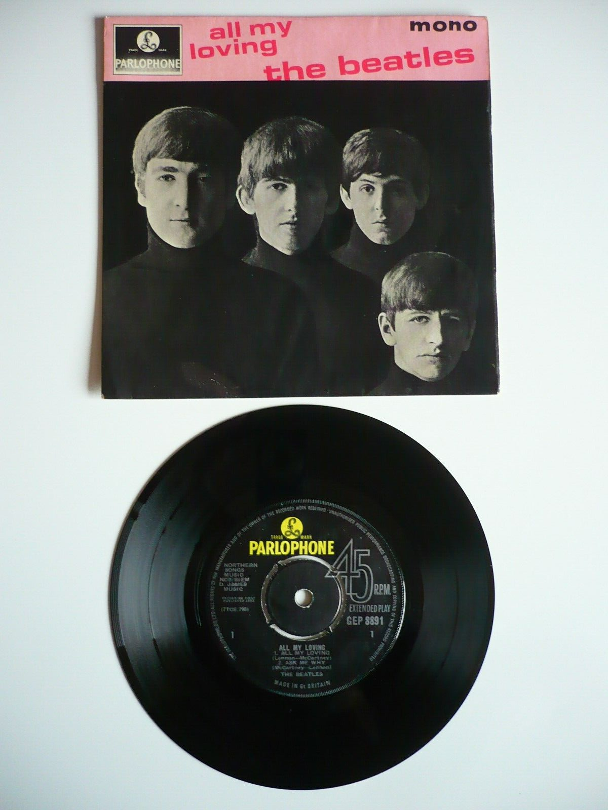 The Beatles / All My Loving UK盤7\"EP The Beatles - All My Loving (7