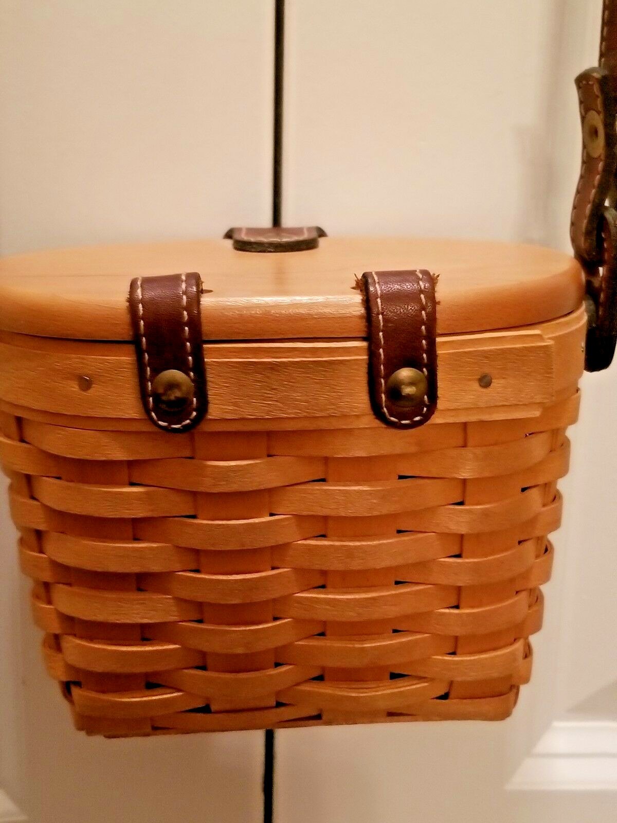 Longaberger Small Saddlebrook Shoulder or Crossbody Basket Purse 2000