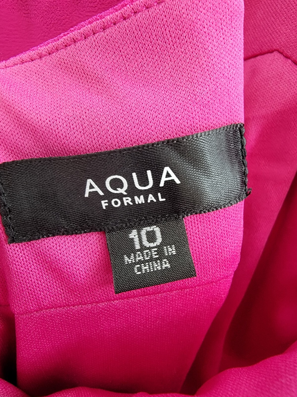 AQUA Corkscrew Ruffle Halter Mini Dress Women's 10 New Fuchsia Back Zip Closure - Picture 8 of 15