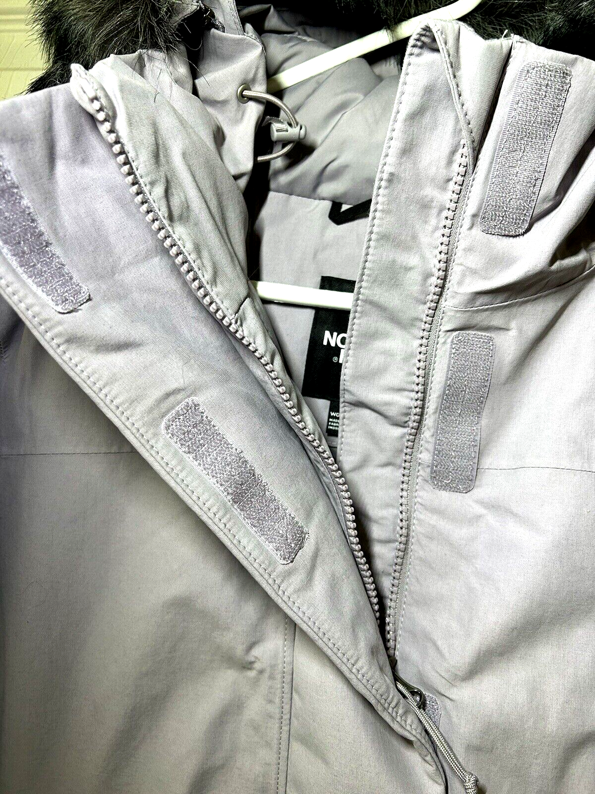Pre-owned The North Face Womens Medium Arctic Parka Winter Down Jacket Minimal Grey Hooded