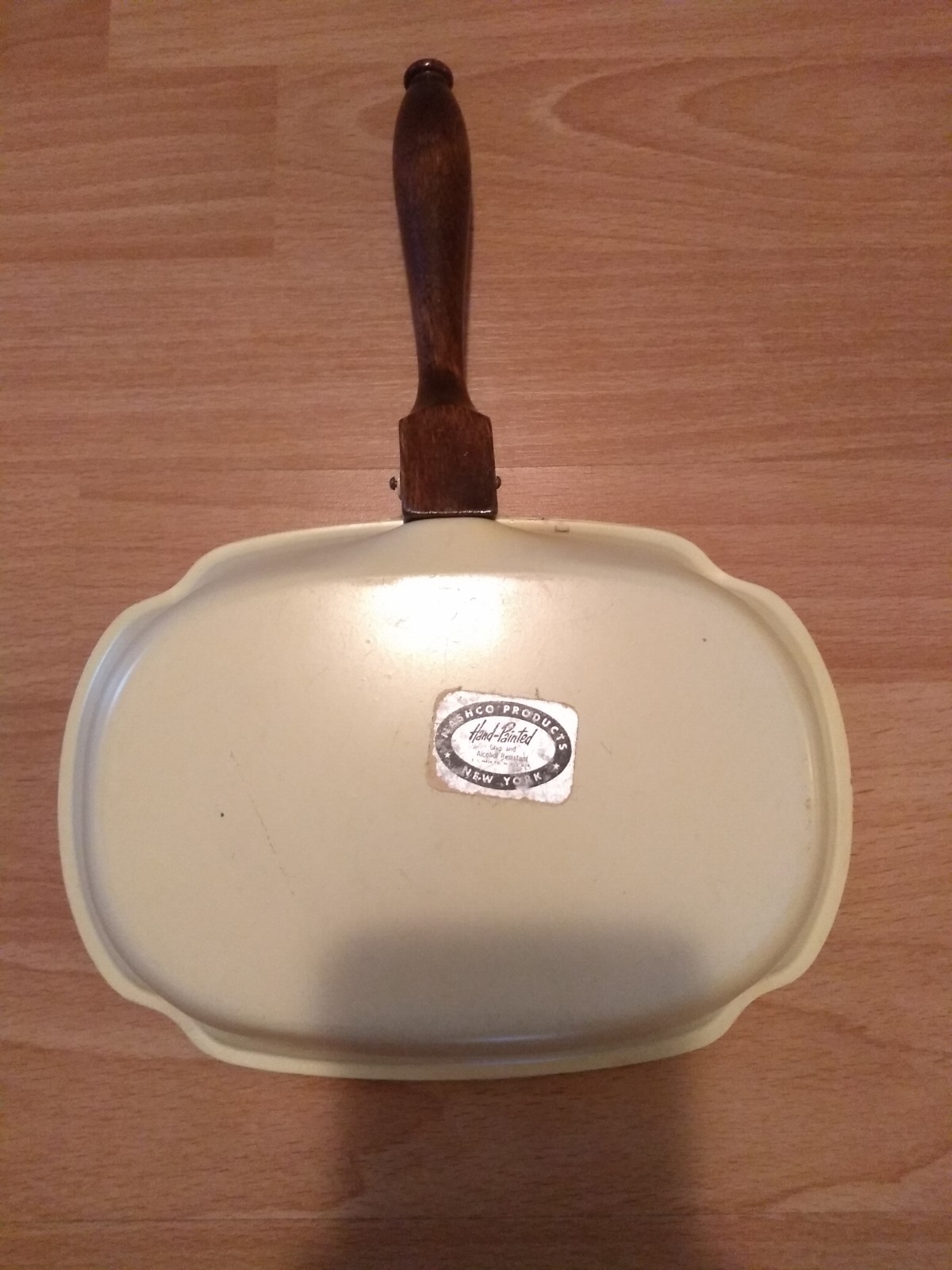 Vtg Nashco Silent Butler Crumb Catcher Hand Painted Floral Flowers Metal