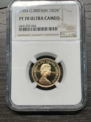 コレクション 1984 G.BRITAIN 1 Sov PF 70 ULTRA CAMEO Great Britain 1984 Sovereign Gold NGC PF70 ULTRA CAMEO SKU