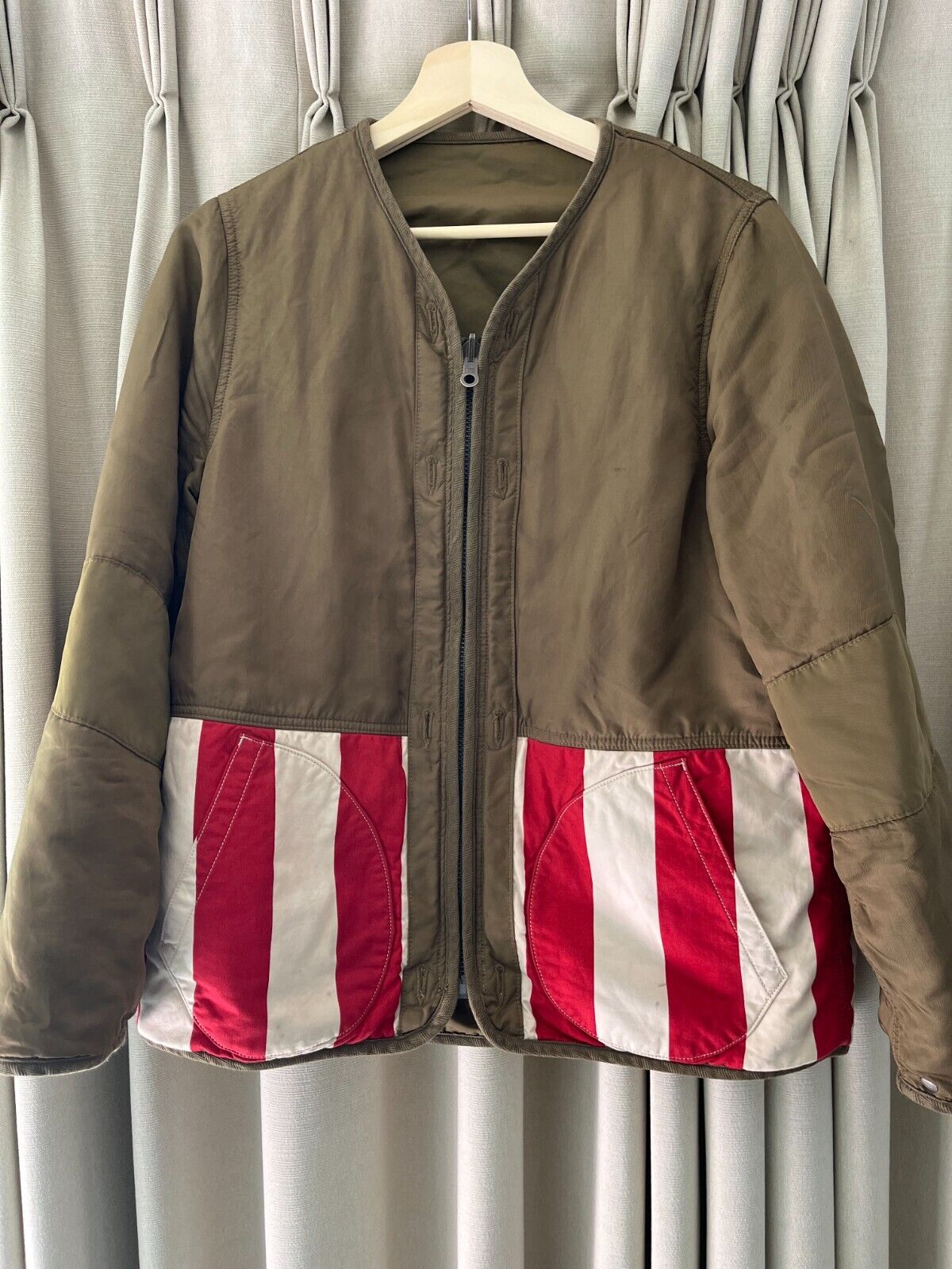 Visvim 19ss Mud Dye Iris Liner Jacket Flagged KHAKI Size 2 Visvim 19ss Mud Dye Iris Liner Jacket Flagged KHAKI Size 2