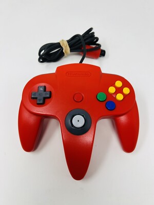 Nintendo 64 N64 Original OEM NUS-005 Controller Red 6/10 Joystick Tested