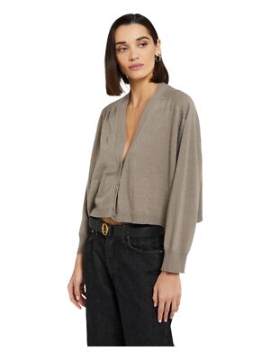 Pre-owned Ottod'ame Woman Cardigan Manica Lunga Light Beige 18798