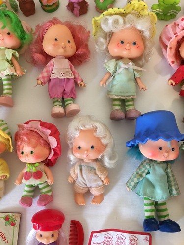 Vintage Lot Of Strawberry Shortcake Dolls And Pets 1979