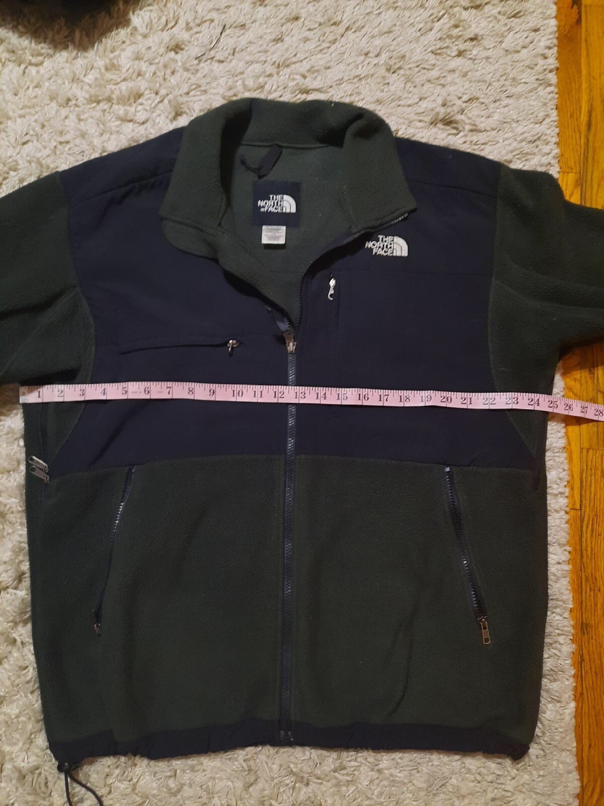 north face green black jacket