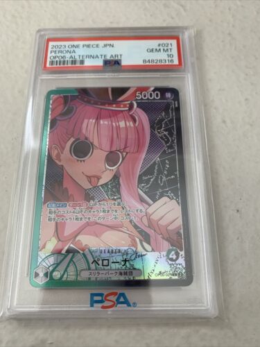 PSA 10 Perona OP06-021 Leader Card Alternate Art ONE PIECE PSA 10 Perona OP06-021 Leader Card Alternate Art ONE PIECE