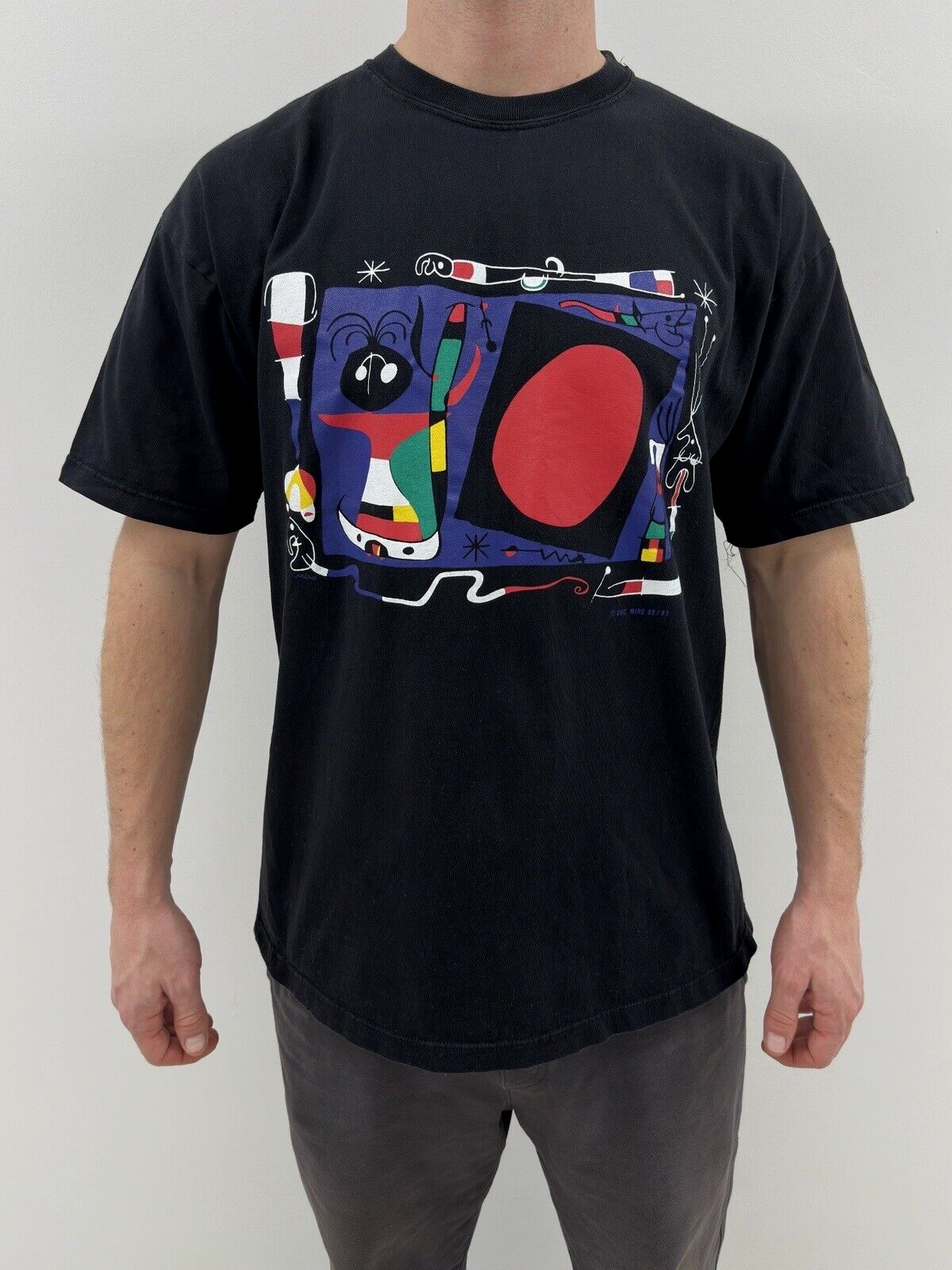 JOAN MIRO Tシャツ 1997 90年代 90s ジョアン・ミロ アメリカ製 青 ブルー 半袖