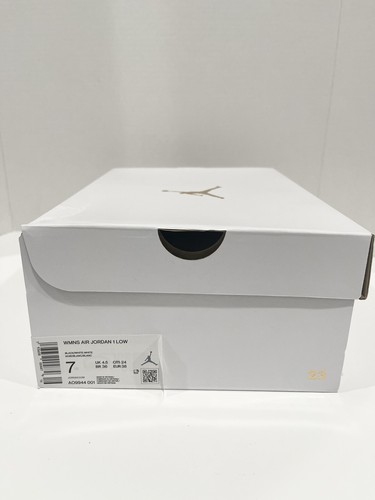 Pre-owned Jordan Nike Air  1 Low Black White Ao9944-001 Women's Size 7