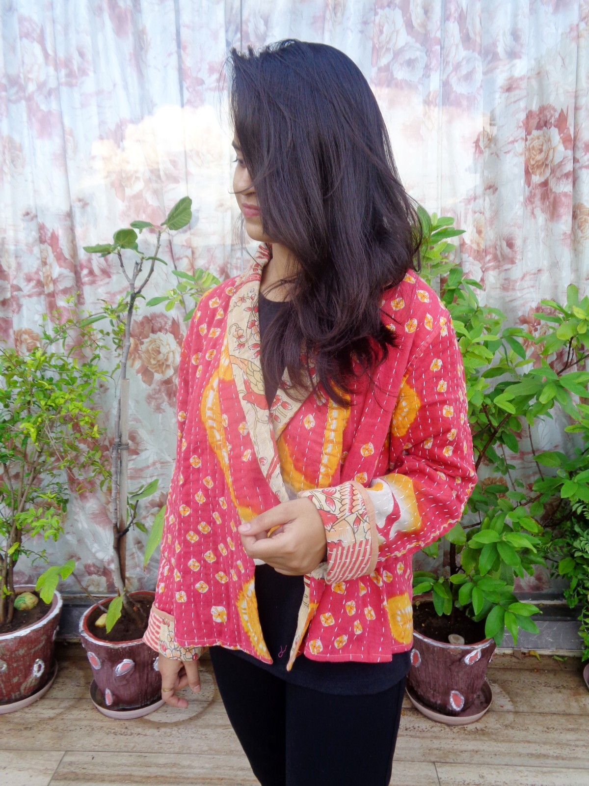 Pre-owned Handmade 25 Pc Lot Vintage Kantha Jacket Assorted Cotton Short Boxy Wrap Jackets