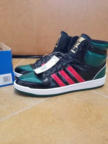 Adidas Top Ten Hi RB Men's Size 11 Black/Green/Red Patent