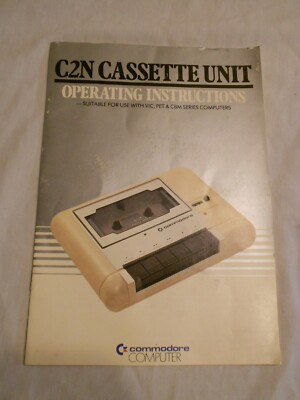 Commodore 64 C2N Cassette Recorder Video Game System Users Owners Manual Only