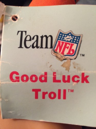 Vintage 1991  Rare Denver Broncos Good Lucky Troll Doll By Russ & Original Tag