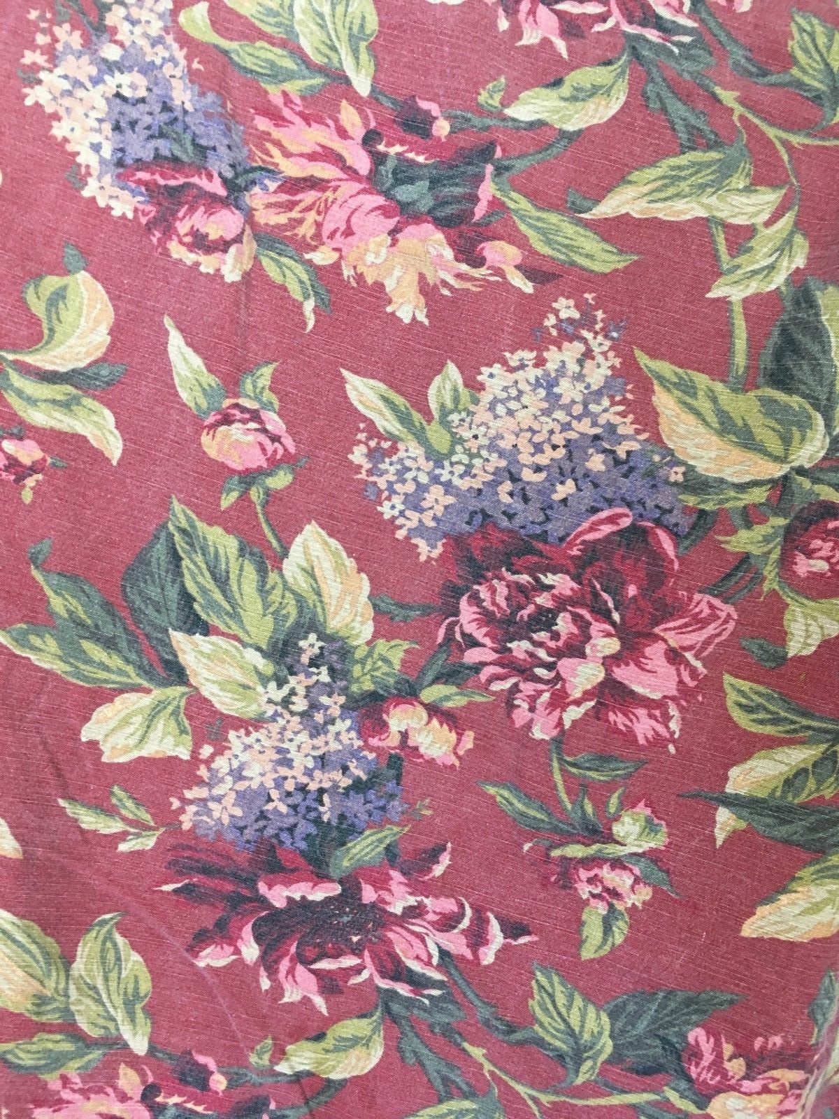 Vintage table cloth material fabric craft sewing 1940's style large flowers